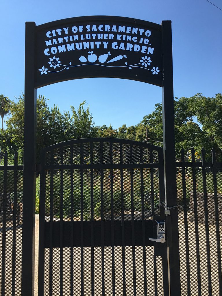 MLK community garden sign