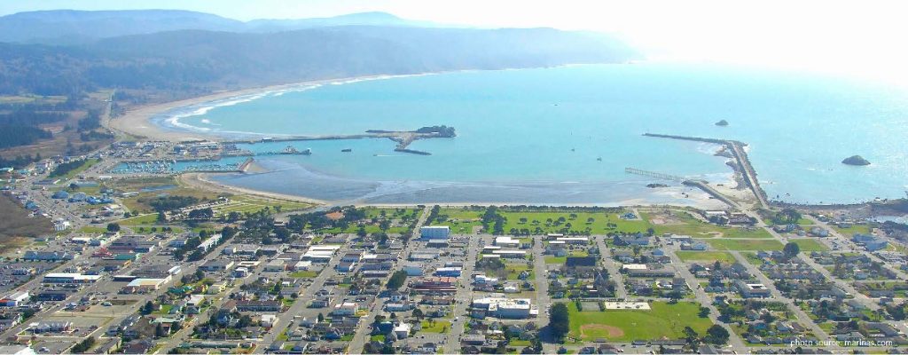 aerial view of Crescent City